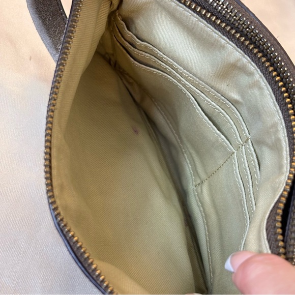 Fossil Memoir Double Zip, Distressed Gold Metallic Handbag - Picture 11 of 11